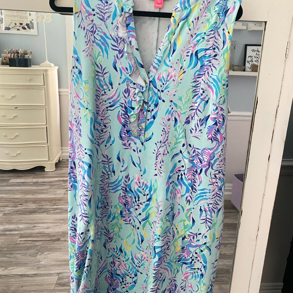 Lilly Pulitzer Strapless Dress - Blue and Purple